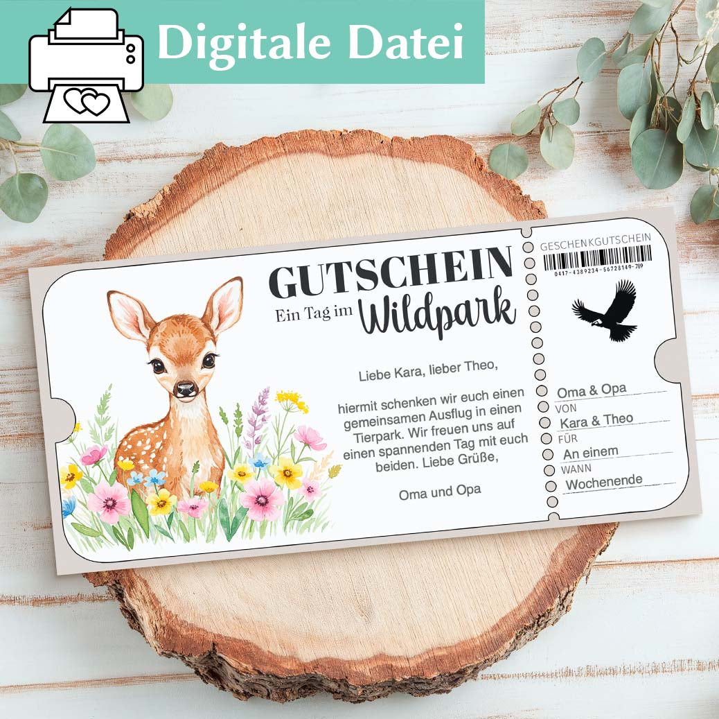 Wildpark Gutschein Herzensprojekt Manufaktur