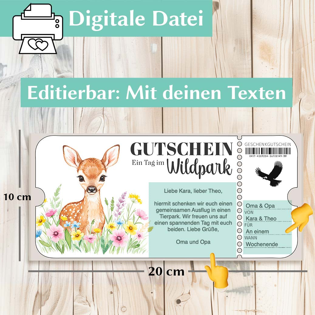 Wildpark Gutschein Herzensprojekt Manufaktur