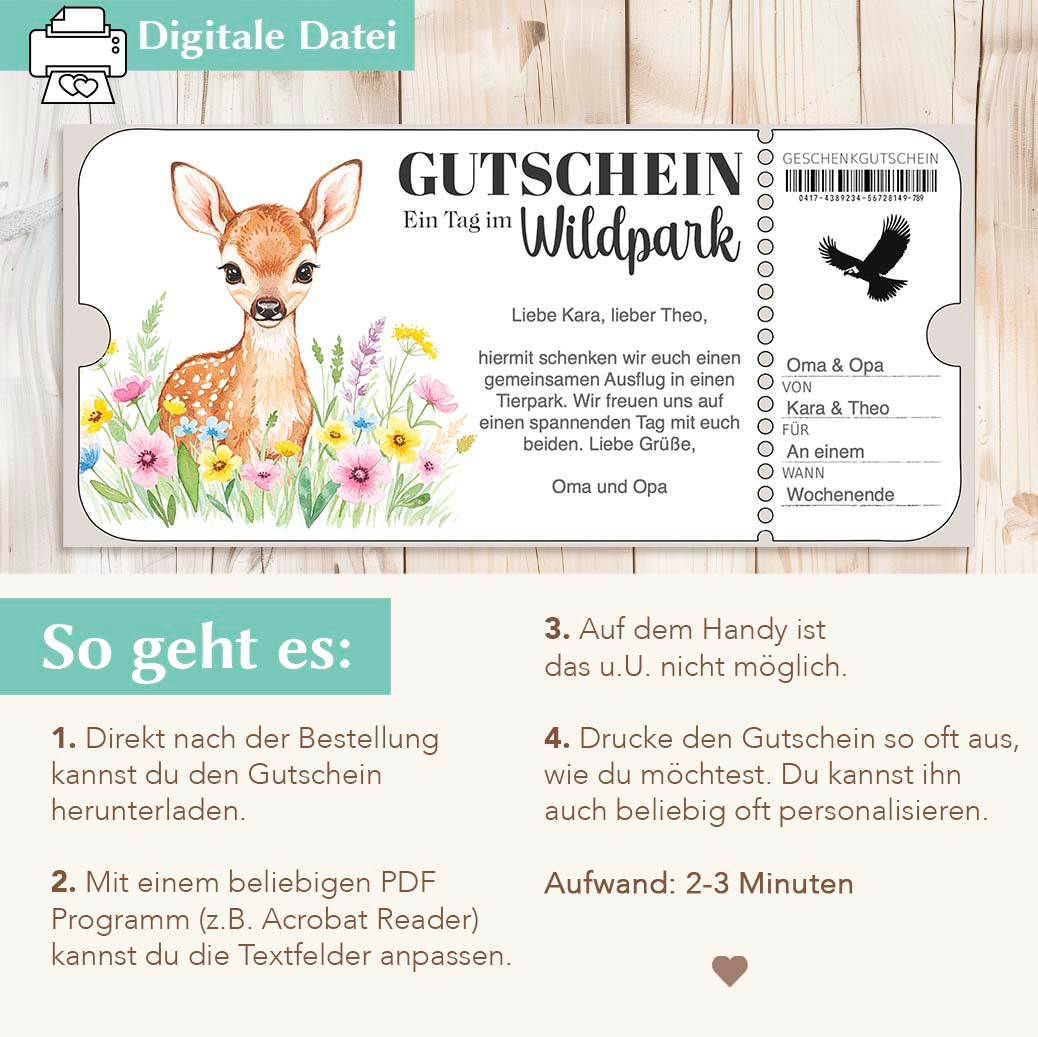 Wildpark Gutschein Herzensprojekt Manufaktur