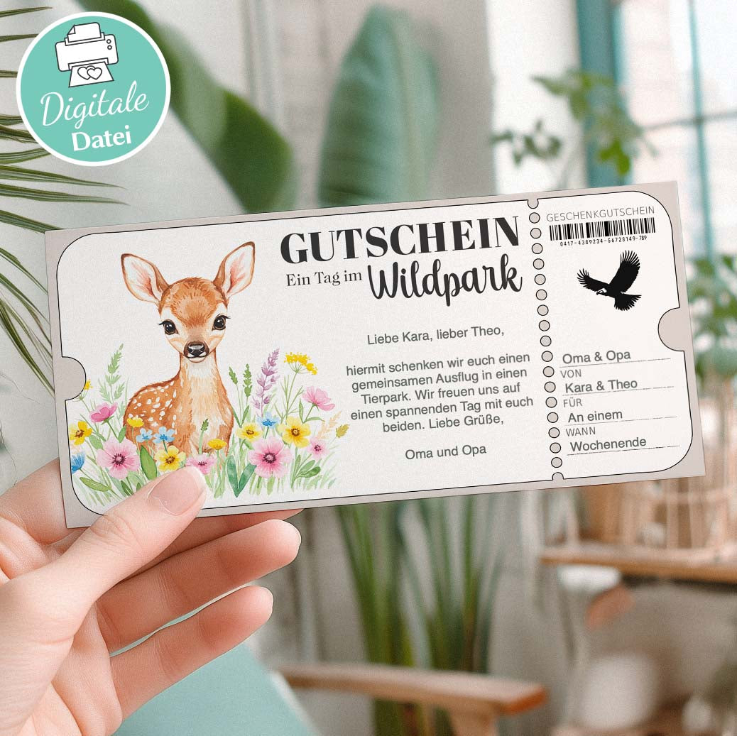 Wildpark Gutschein Herzensprojekt Manufaktur