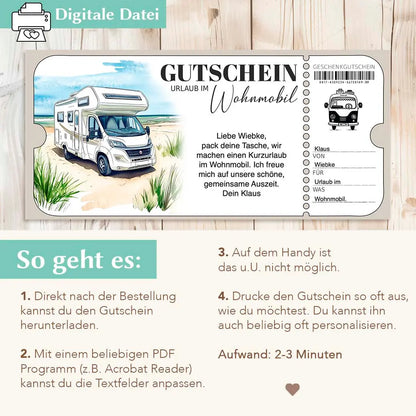 Gutschein Wohnmobil Herzensprojekt Manufaktur