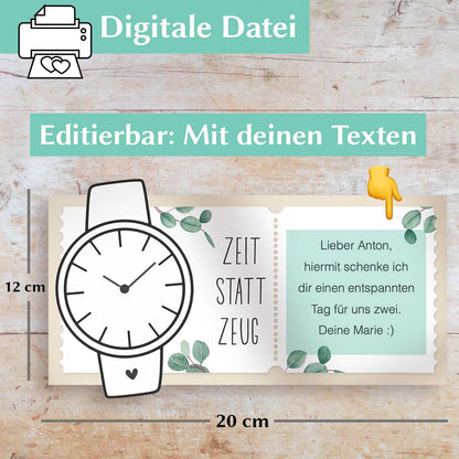Gutschein Zeit statt Zeug Herzensprojekt Manufaktur