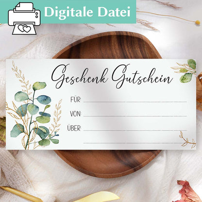 Geschenkgutschein Vorlage Herzensprojekt Manufaktur