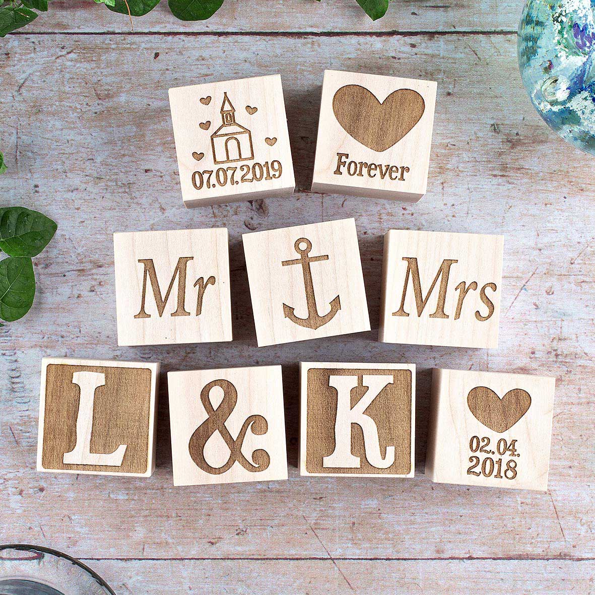 Holzwürfel zur Hochzeit Herzensprojekt Manufaktur
