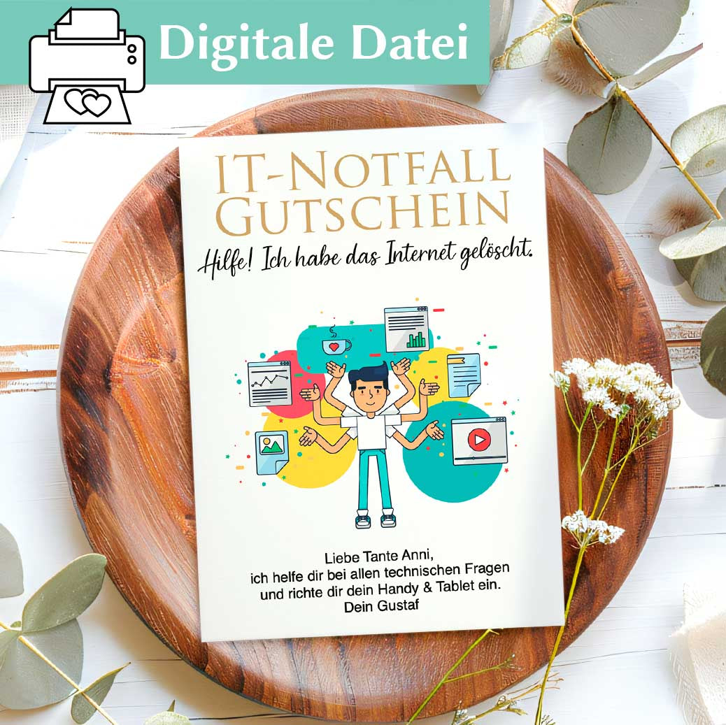 Internet gelöscht Gutschein Herzensprojekt Manufaktur