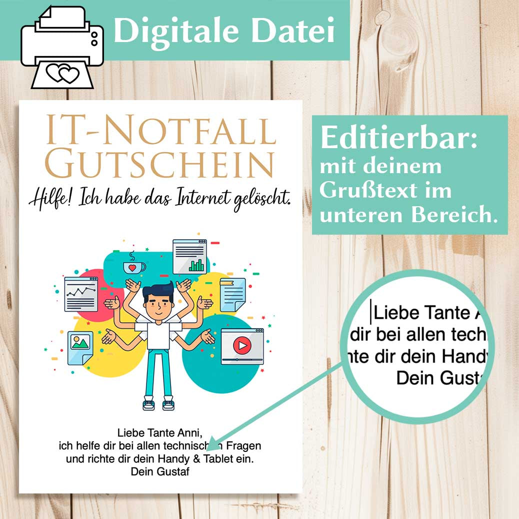 Internet gelöscht Gutschein Herzensprojekt Manufaktur