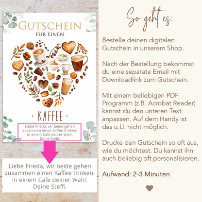 Kaffee Gutschein Herzensprojekt Manufaktur
