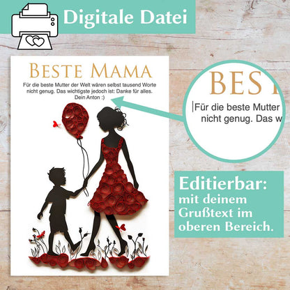 Karte zum Muttertag Herzensprojekt Manufaktur