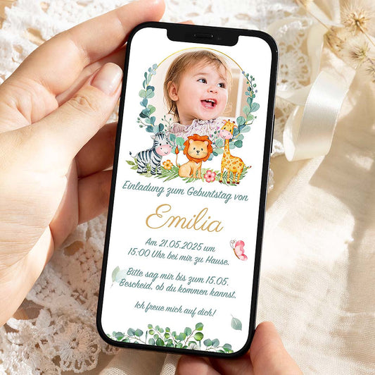 Kindergeburtstag Einladung WhatsApp Herzensprojekt Manufaktur