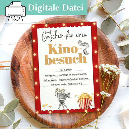 Kinogutschein Vorlage Herzensprojekt Manufaktur