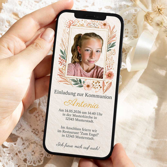Kommunionseinladung WhatsApp Herzensprojekt Manufaktur