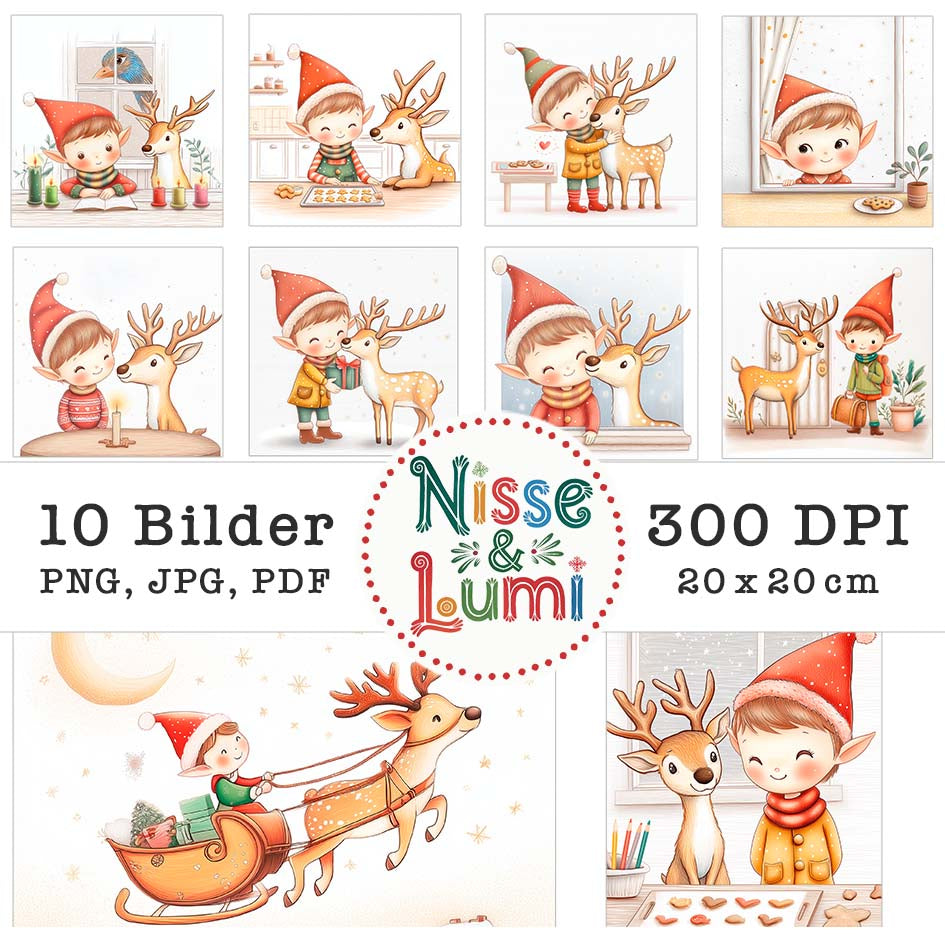 Nisse & Lumi DIY Clipart Bundle Herzensprojekt Manufaktur