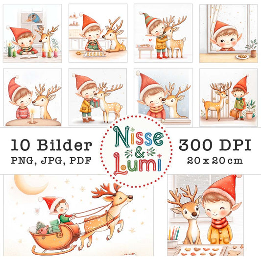 Nisse & Lumi DIY Clipart Bundle Herzensprojekt Manufaktur