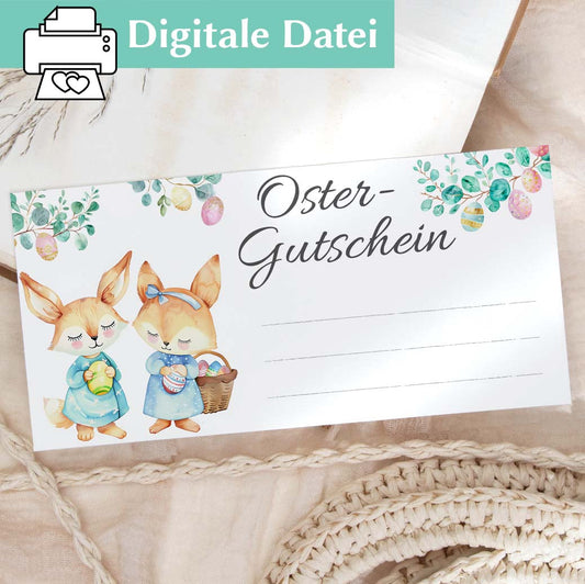 Ostergutschein PDF Vorlage Herzensprojekt Manufaktur