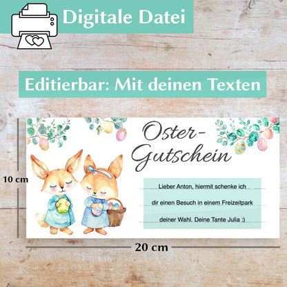Ostergutschein PDF Vorlage Herzensprojekt Manufaktur