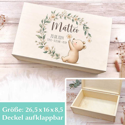 Personalisierte Erinnerungskiste Geburt Herzensprojekt Manufaktur