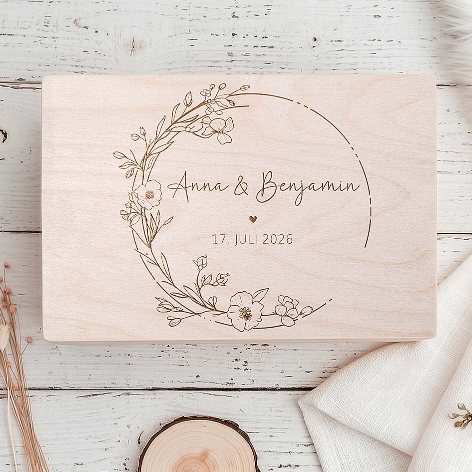 Personalisierte Holzbox Hochzeit Herzensprojekt Manufaktur