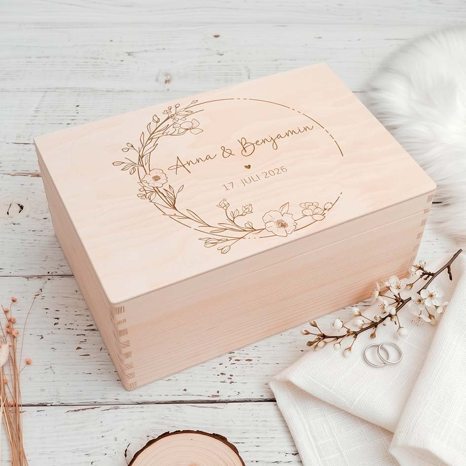 Personalisierte Holzbox Hochzeit Herzensprojekt Manufaktur
