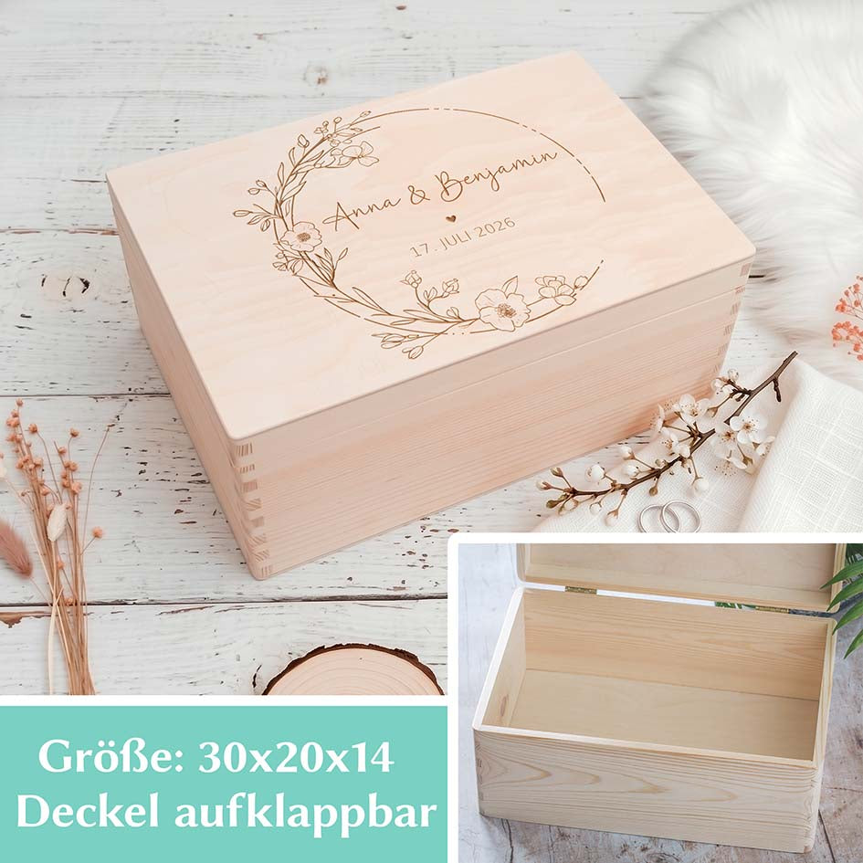 Personalisierte Holzbox Hochzeit Herzensprojekt Manufaktur