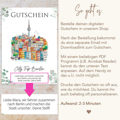 Reisegutschein Trip nach Berlin Herzensprojekt Manufaktur