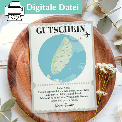 Reisegutschein Editierbar Herzensprojekt Manufaktur