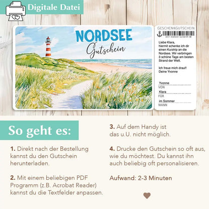 Reisegutschein Nordsee Herzensprojekt Manufaktur