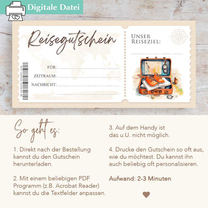 Reisegutschein verschenken Herzensprojekt Manufaktur
