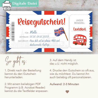 Reisegutschein London Herzensprojekt Manufaktur