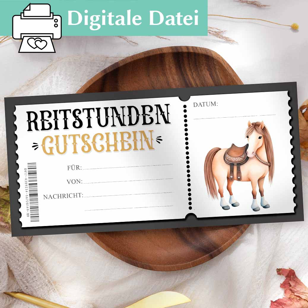 Reitstunden Gutschein Herzensprojekt Manufaktur