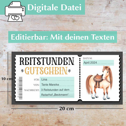 Reitstunden Gutschein Herzensprojekt Manufaktur