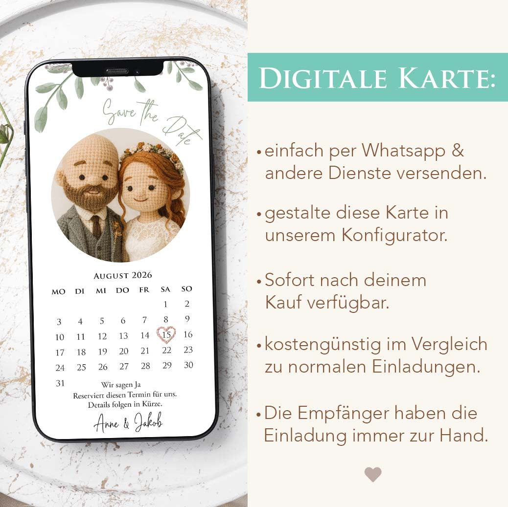 Save the Date WhatsApp Lustig Herzensprojekt Manufaktur