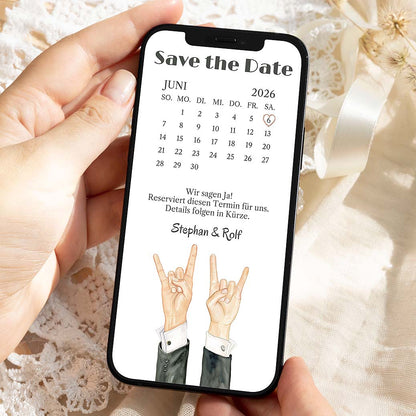 Save the Date Vorlage Männer Herzensprojekt Manufaktur