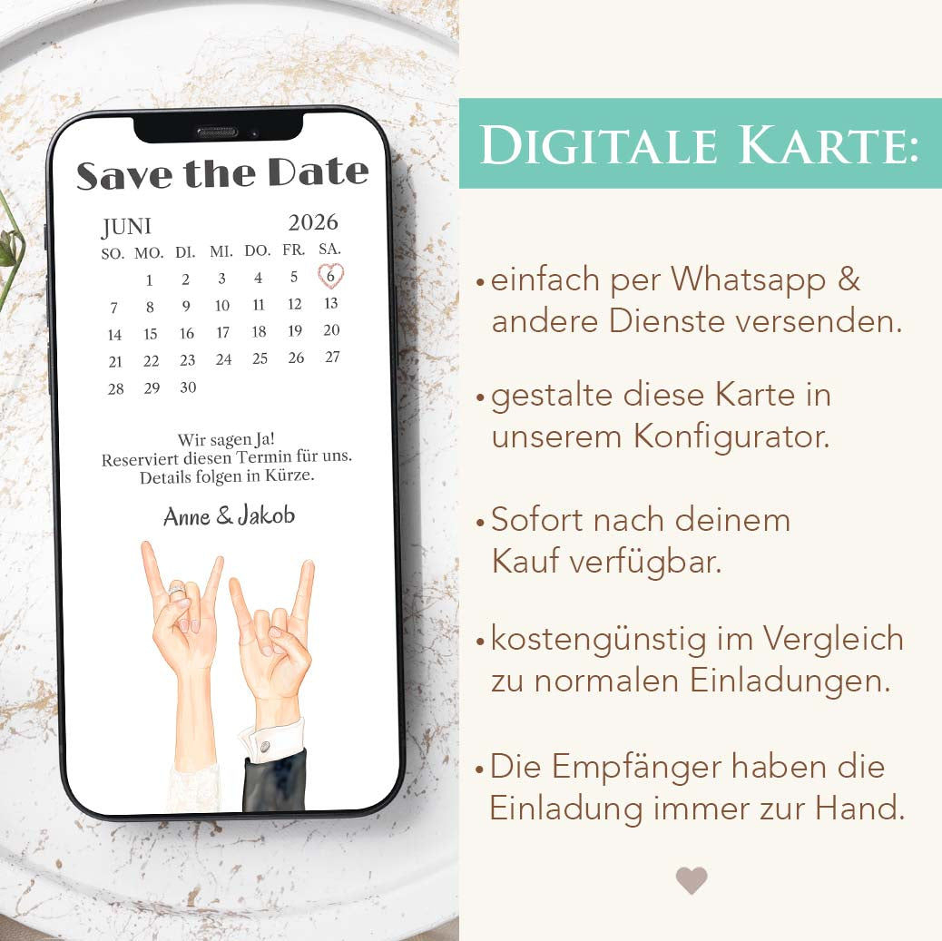 Save the Date Vorlage Männer Herzensprojekt Manufaktur