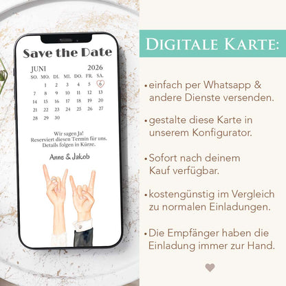 Save the Date Vorlage Männer Herzensprojekt Manufaktur
