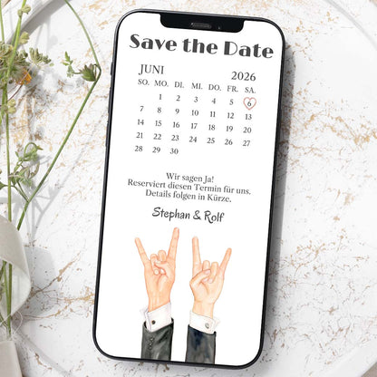 Save the Date Vorlage Männer Herzensprojekt Manufaktur