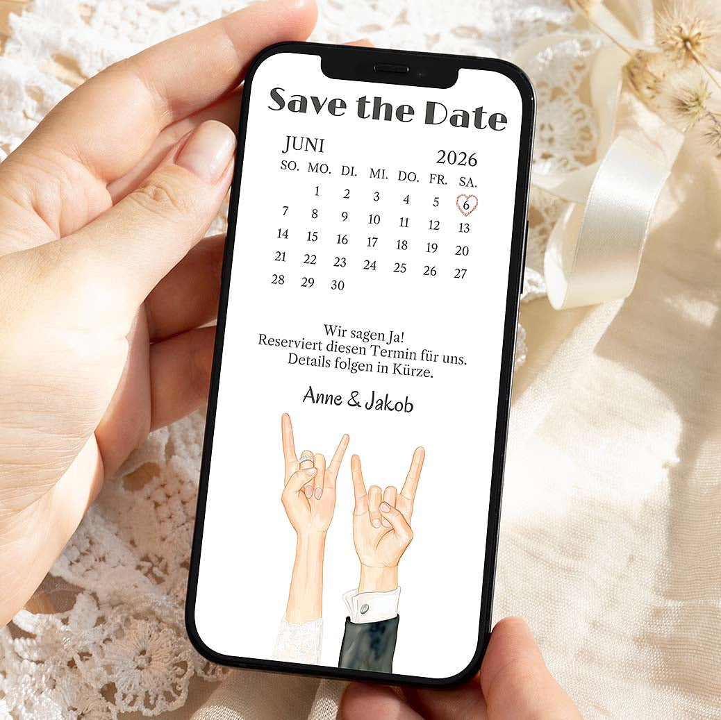 Save the Date Vorlage WhatsApp Herzensprojekt Manufaktur