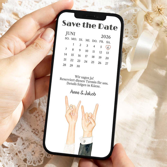 Save the Date Vorlage WhatsApp Herzensprojekt Manufaktur
