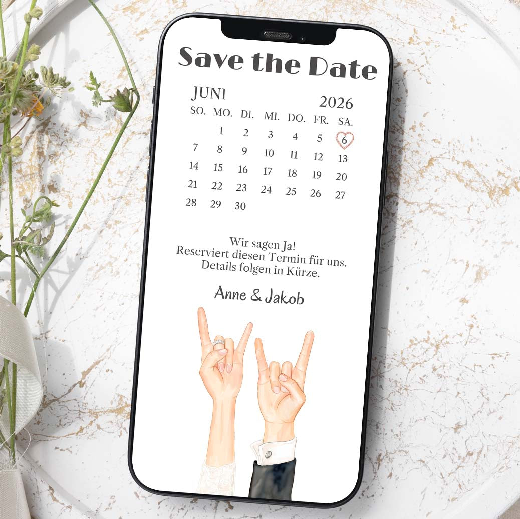 Save the Date Vorlage WhatsApp Herzensprojekt Manufaktur