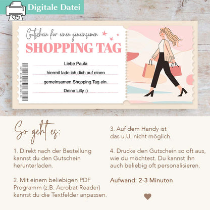 Shopping Tag Gutschein Herzensprojekt Manufaktur