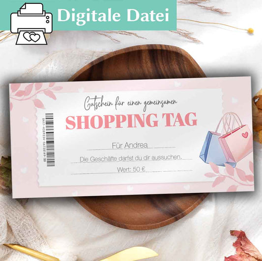 Gutschein Shopping Tag Herzensprojekt Manufaktur