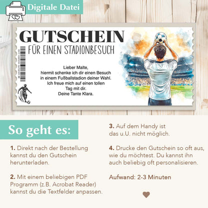 Stadionbesuch Gutschein Herzensprojekt Manufaktur