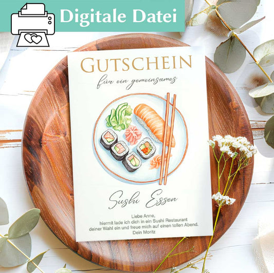 Sushi Gutschein Herzensprojekt Manufaktur