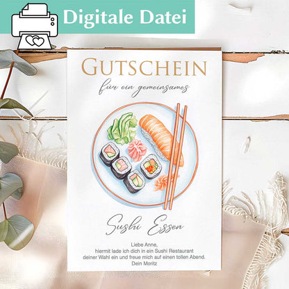 Sushi Gutschein Herzensprojekt Manufaktur