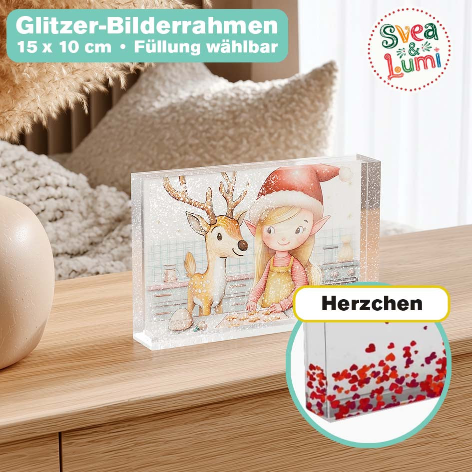 Glitzer Bilderrahmen "Svea & Lumi" merchOne