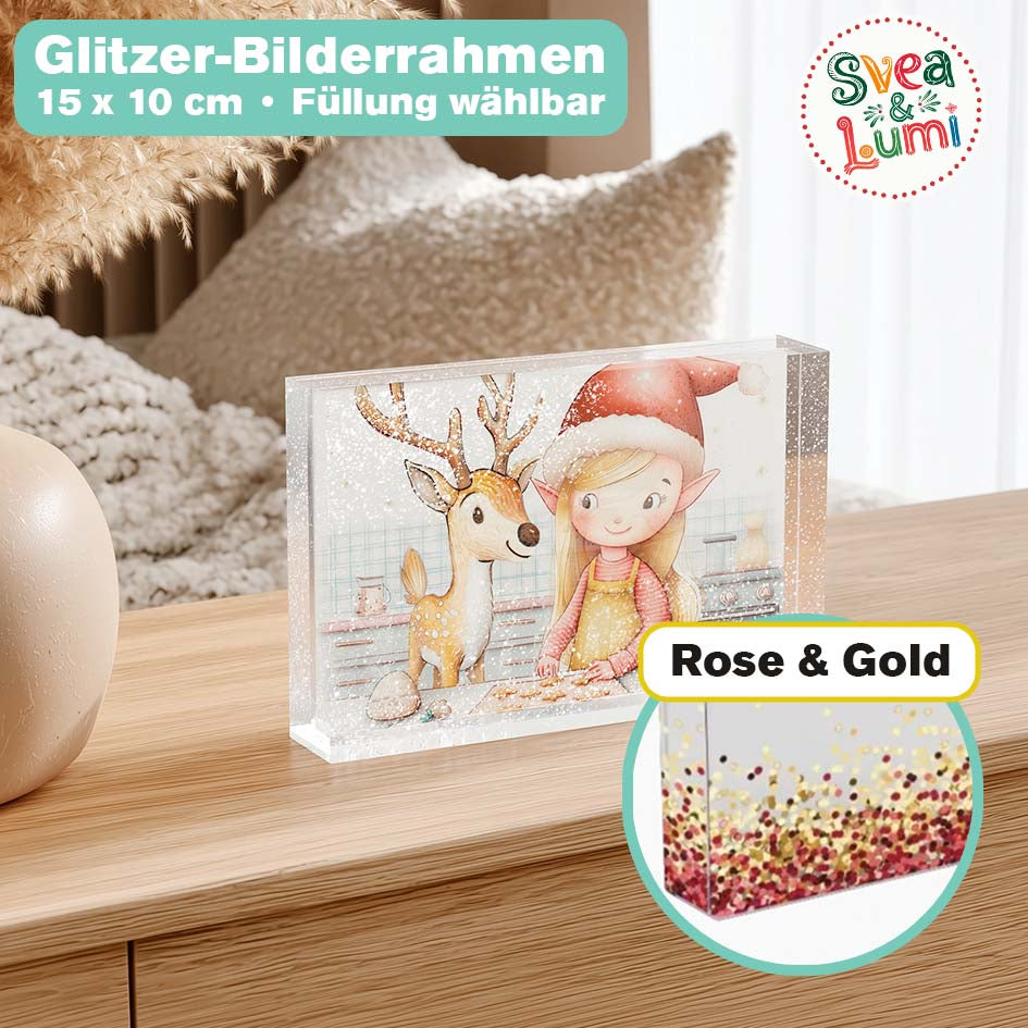Glitzer Bilderrahmen "Svea & Lumi" merchOne