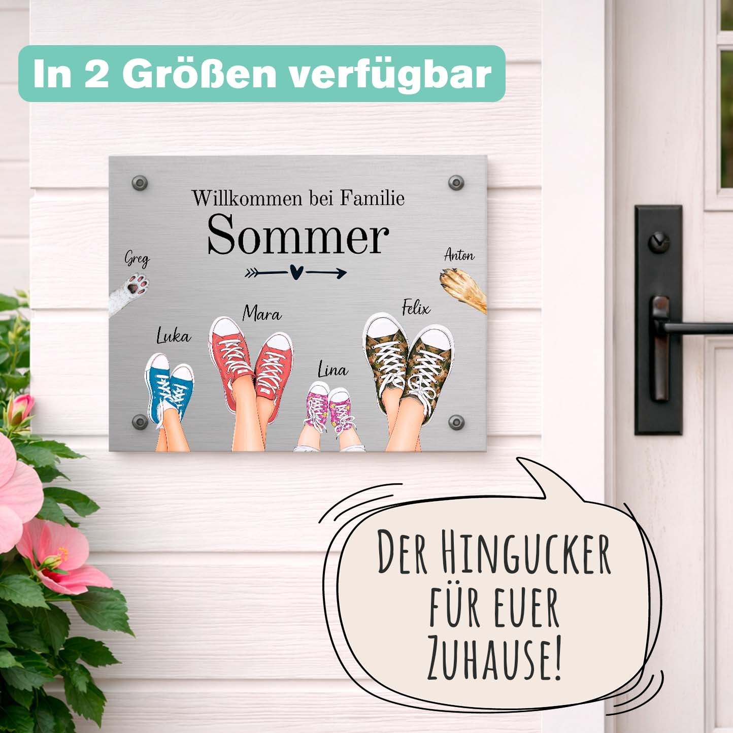 Türschild Familie außen merchOne