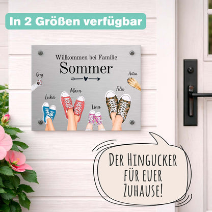 Türschild Familie außen merchOne