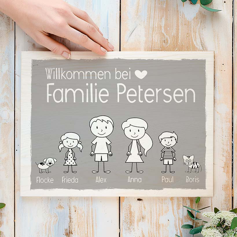 Türschild für die Familie TeeInBlue