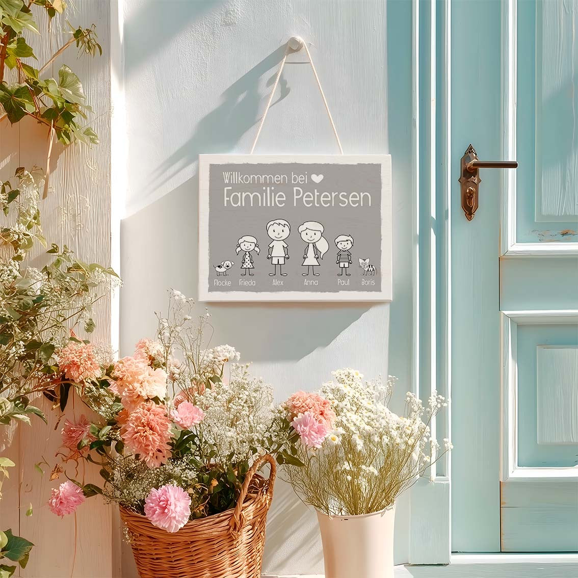Türschild für die Familie TeeInBlue