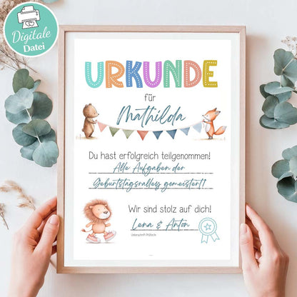 Urkunde Vorlage Herzensprojekt Manufaktur